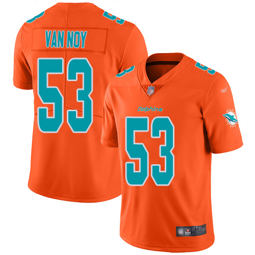 Nike Miami Dolphins #53 Kyle Van Noy Orange Youth Stitched NFL Limited Inverted Legend Jersey->youth nfl jersey->Youth Jersey